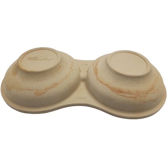 Pampered Chef 5132 Double Bowl Egg Cooker Grill 11.75" Baker Baking Stoneware - Picture 4 of 4